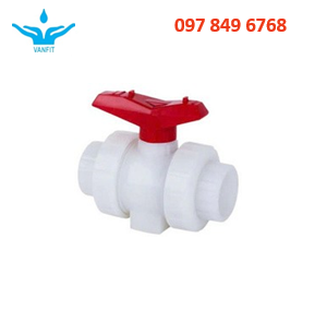 van bi rắc co pvdf Van Bi Rắc Co Nhựa PVDF
