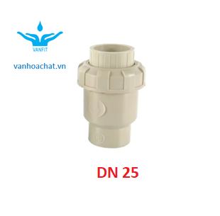 Van 1 chiều rắc co PPH DN25