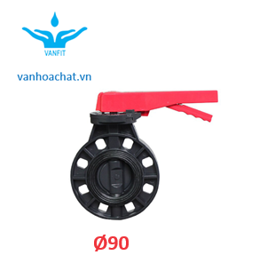 Van bướm nhựa phi 90