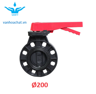 van bướm nhựa phi 200