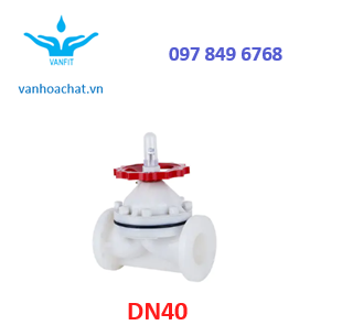 Van màng nhựa pvdf DN40