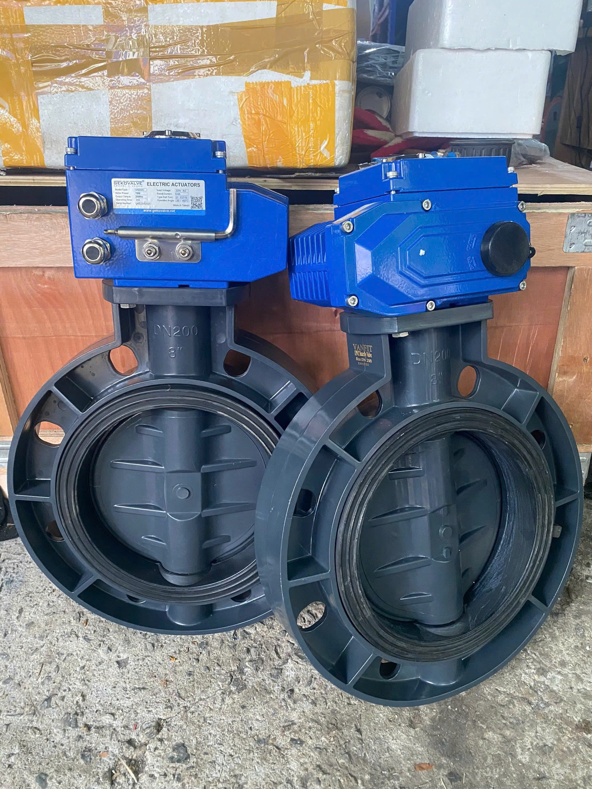 Van bướm điện nhựa upvc
