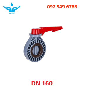 Van-Bươm-CPVC 125 Van Bướm Tay Gạt CPVC DN160
