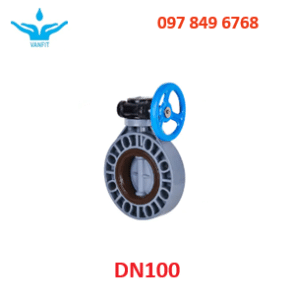 Van bướm tay quay CPVC DN100