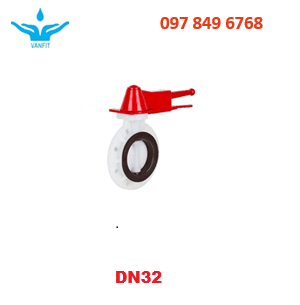 Van pvdf Dn32 Van Bướm Nhựa PVDF -Dn32