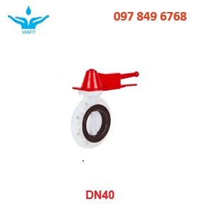 van pvdf Dn40 Van Bướm Nhựa PVDF -Dn40