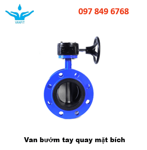 Van bướm tay quay mặt bích Van bướm tay quay mặt bích