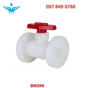 Van bi mặt bích DN125 (1) Van bi nhựa mặt bích PVDF DN125