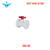 Van bi nhựa mặt bích PVDF DN20
