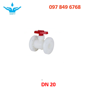 Van-bi-mat-bích-Dn20 Van bi nhựa mặt bích PVDF DN20