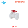 Van bi nhựa mặt bích PVDF DN50