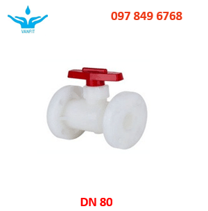 Van-bi-mat-bích-Dn80 Van bi nhựa mặt bích PVDF DN65