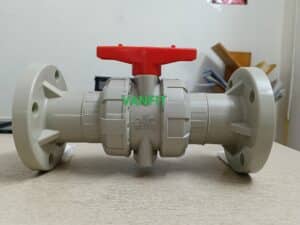 Van bi nhựa PPH rắc co mặt bích