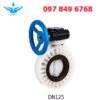 Van Bướm PVDF Tay Quay DN125 phi 125