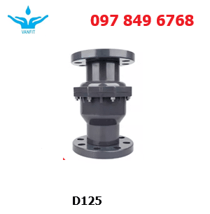 van_một_chiều_upvc_lá_lật_mặt_bích_D125 Van Một Chiều PVC Kết Nối Mặt Bích D125