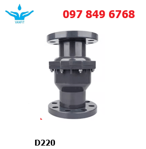 van_một_chiều_upvc_lá_lật_mặt_bích_D220 Van Một Chiều PVC Kết Nối Mặt Bích D220