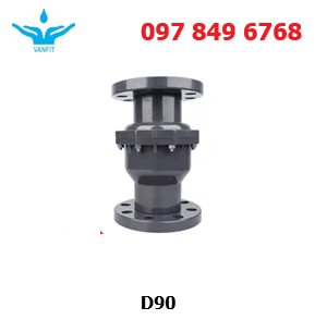 van_một_chiều_upvc_lá_lật_mặt_bích_D90 Van Một Chiều PVC Kết Nối Mặt Bích D90